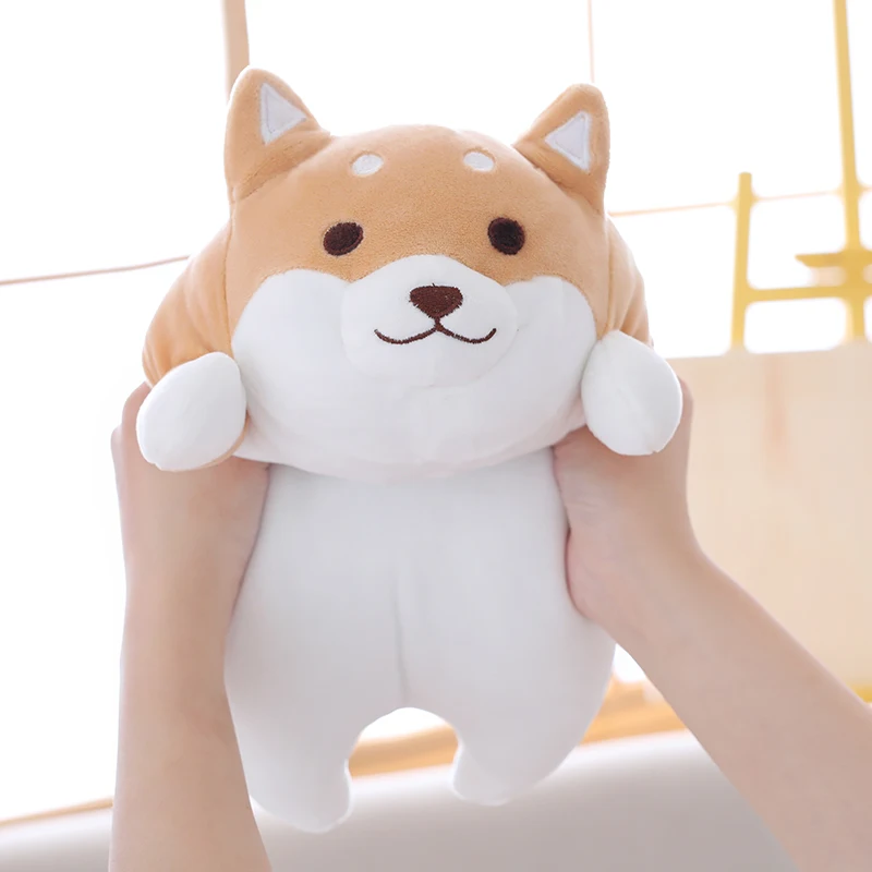 peluche chien kawaii dans les bras