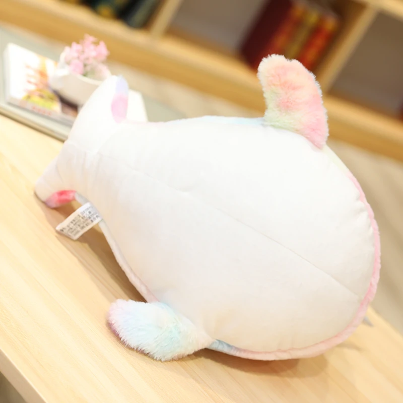 baleine licorne peluche vue du dessous