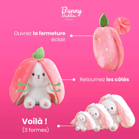 Peluche bunny buddies réversible