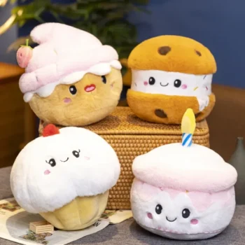 peluche kawaii nourriture cupcake biscuit bougie creme