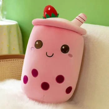 peluche bubble tea fraise