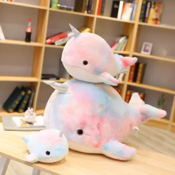 Baleine Licorne Peluche 30 cm 45 cm 75 cm