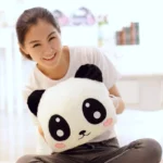 Coussin Peluche Panda Yeux Doux