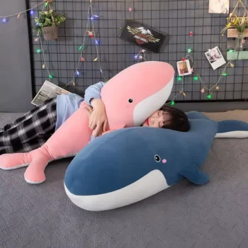 Peluche Baleine Geante Rose et Bleu