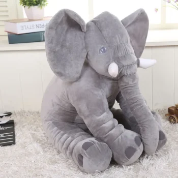 Peluche Elephant Geant gris vue profil