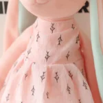 Peluche Lapin Rose avec une robe