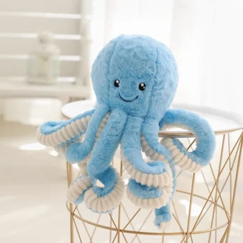 Peluche Pieuvre Geante Bleu