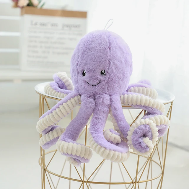 Peluche Pieuvre Geante Violet 40cm