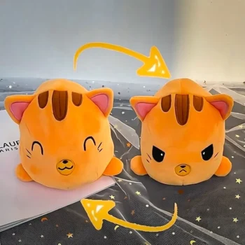 Peluche Reversible Chat orange