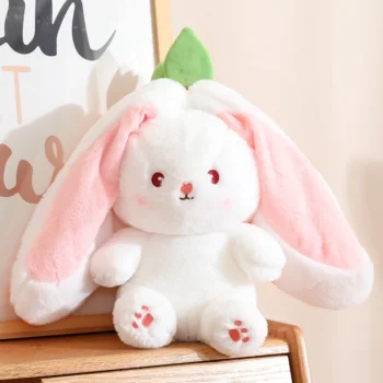 peluche bunny buddies fraise assise