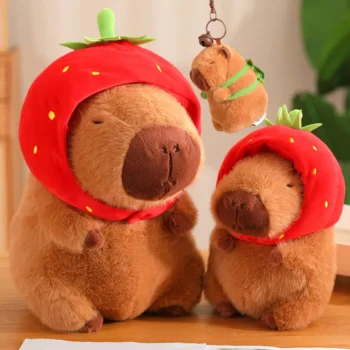 peluche capybara fraise