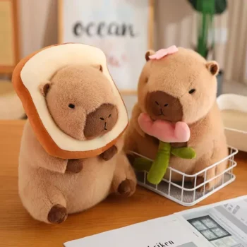 peluche capybara kawaii tartine et fleur