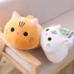 peluche chat mignon roux blanc