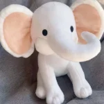 peluche elephant blanc