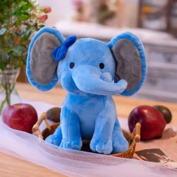 peluche elephant bleu