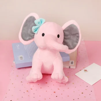 peluche elephant rose