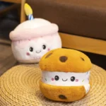 peluche kawaii nourriture bougie et biscuit