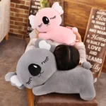 peluche koala geant gris et rose