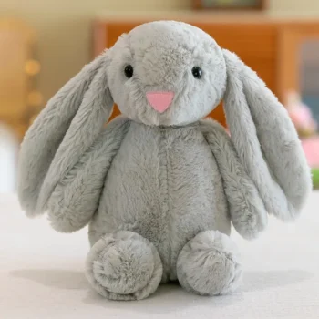 peluche lapin gris