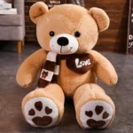 peluche ours geant marron clair