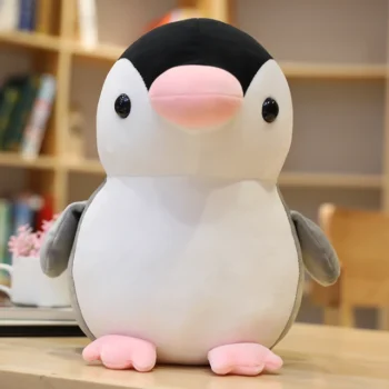 peluche pingouin kawaii bec rose